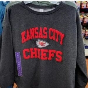 Kansas City Chiefs Top Sweatshirt/ Sleepwear with Raised Lettering Women…